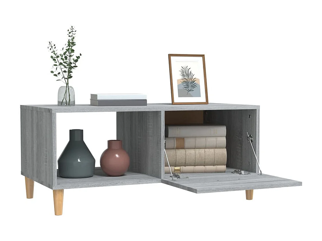 Couchtisch-Sofatisch-Beistelltische Grau Sonoma 89,5x50x40 cm Holzwerkstoff SHL28076