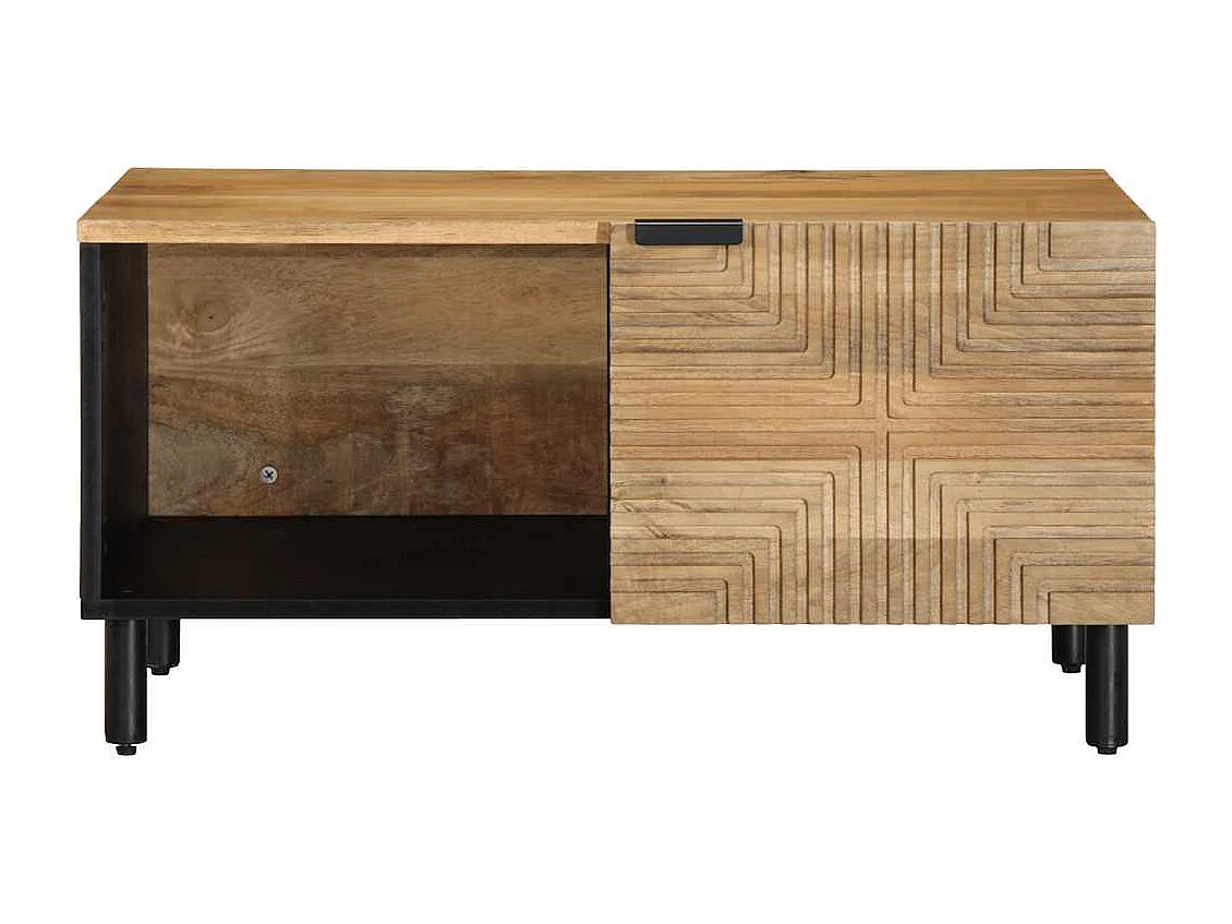 Couchtisch-Wohnzimmertisch-Beistelltische Braun 80x50x40 cm Massivholz Mango SHL56560