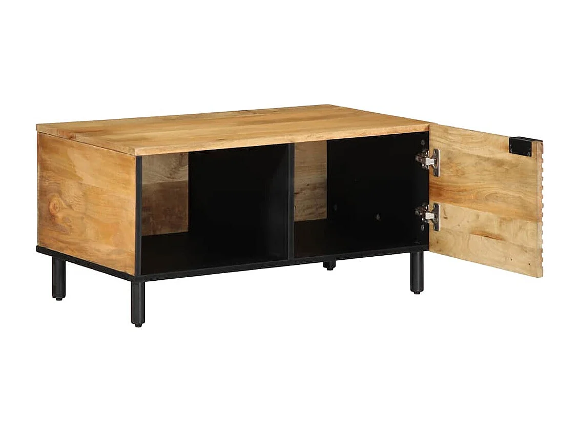 Couchtisch-Wohnzimmertisch-Beistelltische Braun 80x50x40 cm Massivholz Mango SHL56560