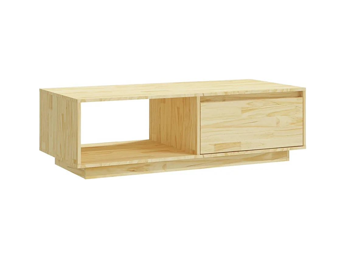 Mesa de centro | Mesa auxiliar de madera maciza de pino gris 102x49x55 cm SHL3016