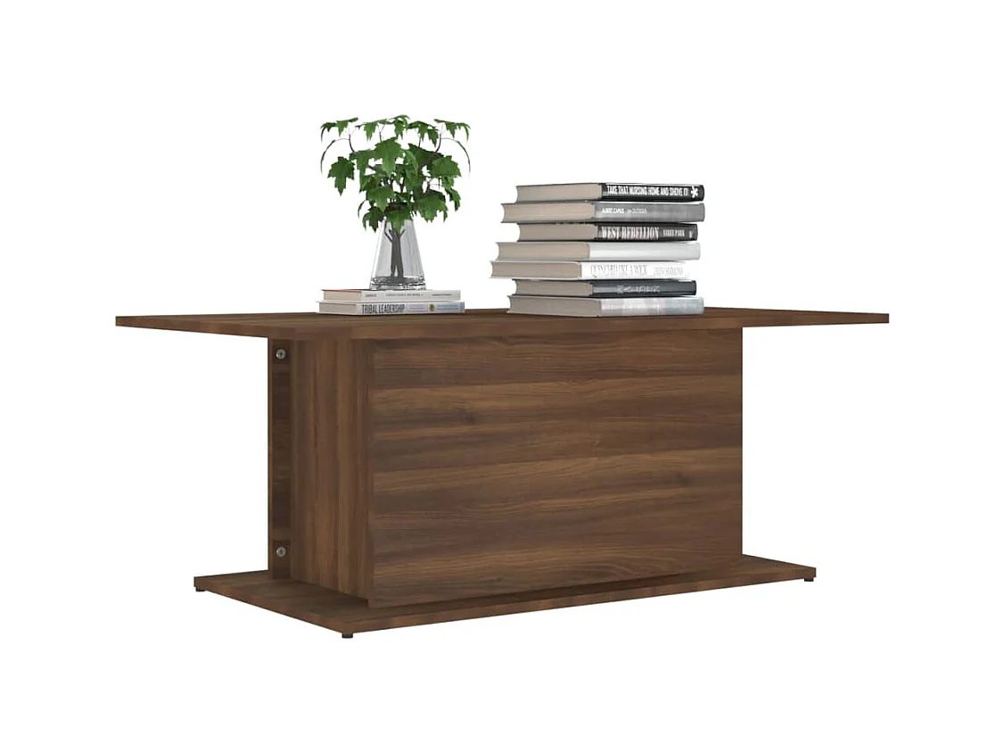 Table basse salon-Table d'appoint chêne marron 102x55,5x40 cm bois d'ingénierie SHL18988