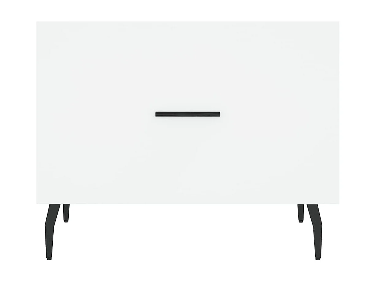 Mesa de centro | Mesa de apoio 50x50x40 cm derivados de madeira branco