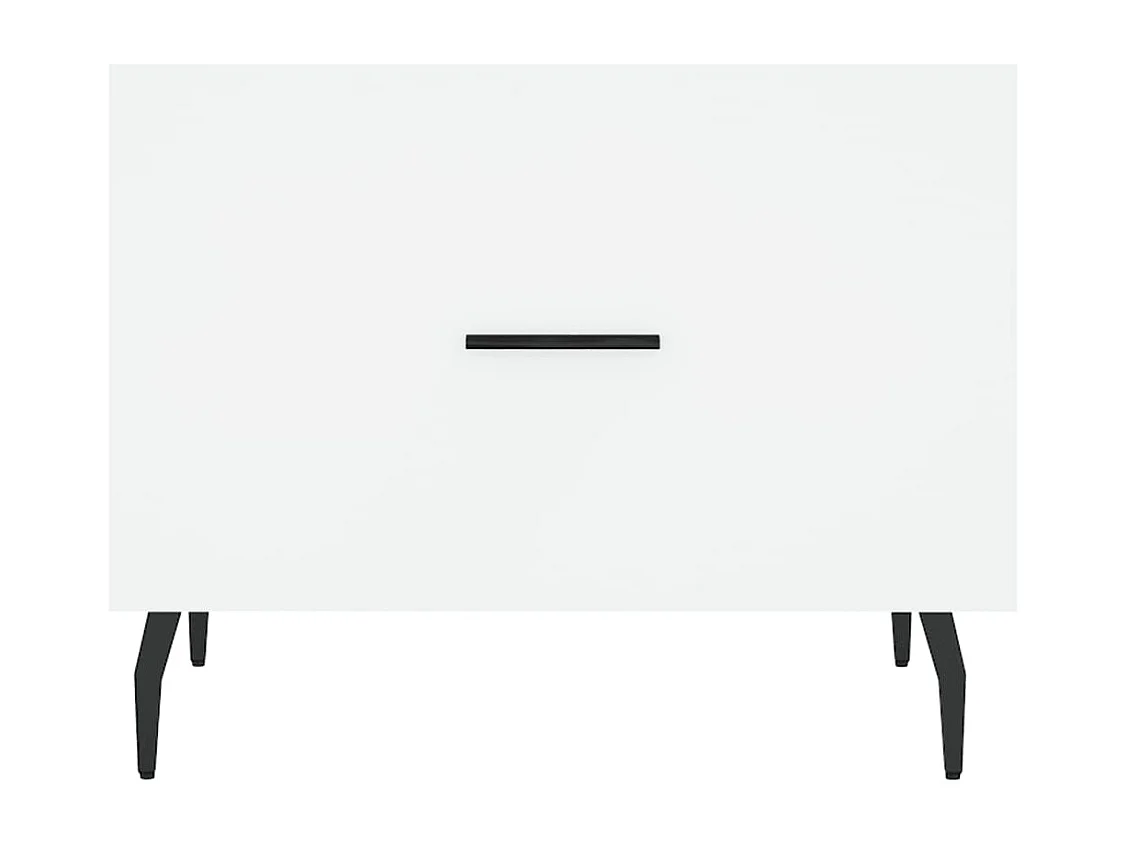 Mesa de centro | Mesa de apoio 50x50x40 cm derivados de madeira branco