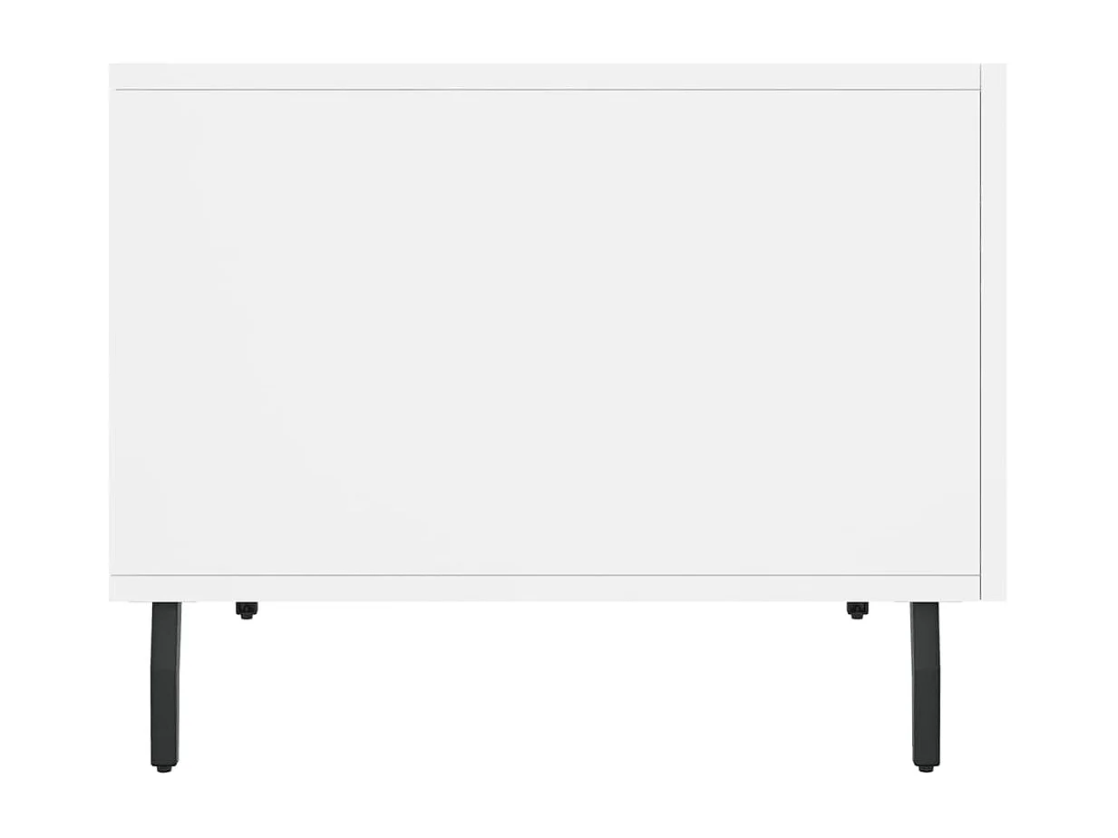 Salontafel | Woonkamertafel | Bijzettafel 50x50x40 cm bewerkt hout wit