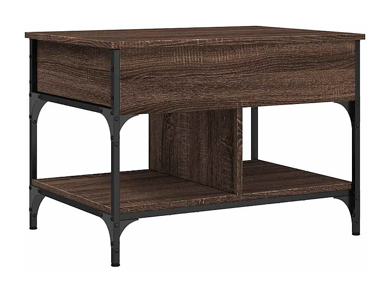 Mesa de centro-Mesa auxiliar de madera maciza reciclada 80x80x40 cm SHL3496