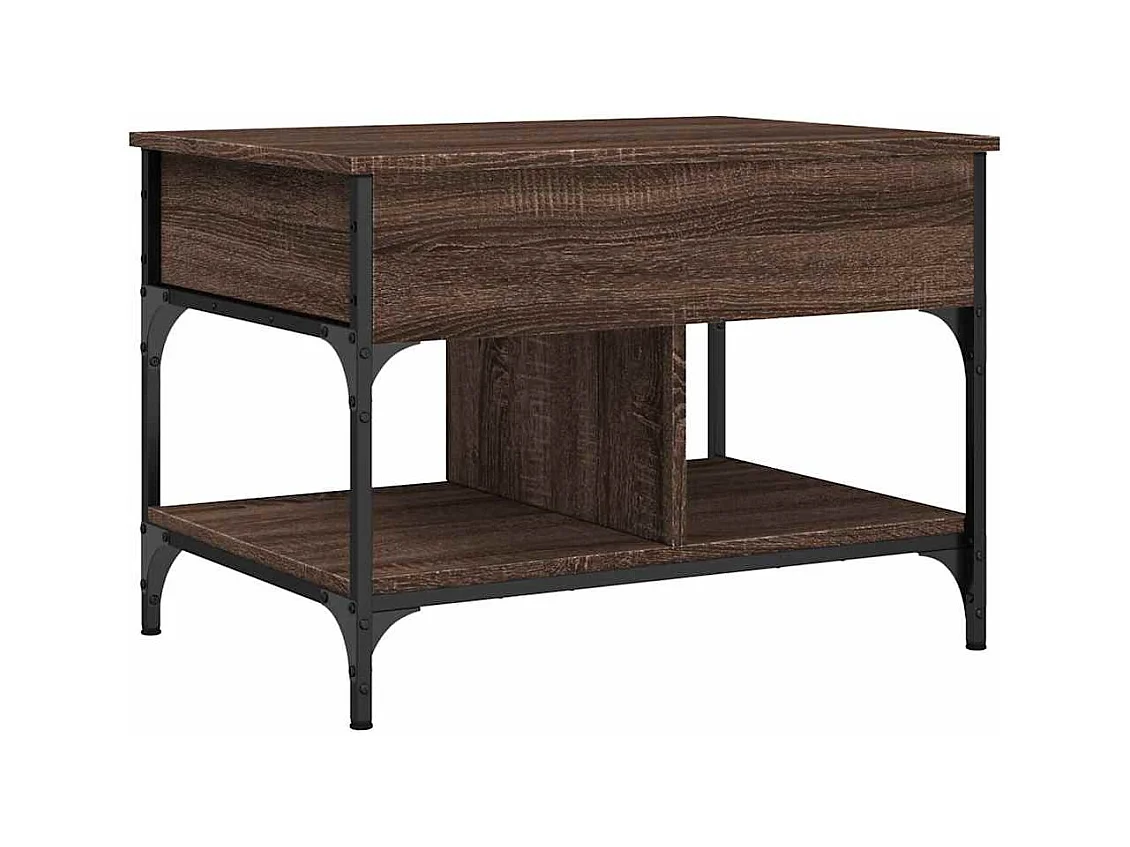 Mesa de centro-Mesa auxiliar de madera maciza reciclada 80x80x40 cm SHL3496