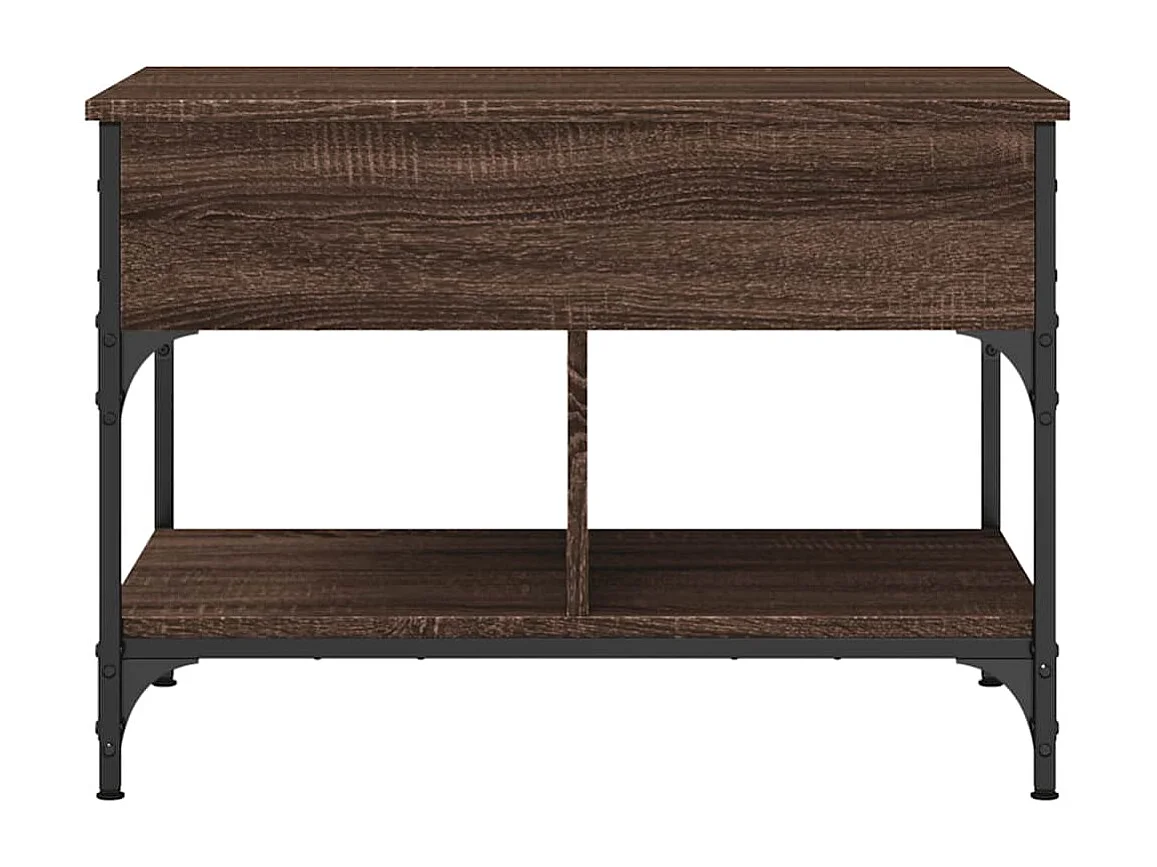 Mesa de centro-Mesa auxiliar de madera maciza reciclada 80x80x40 cm SHL3496