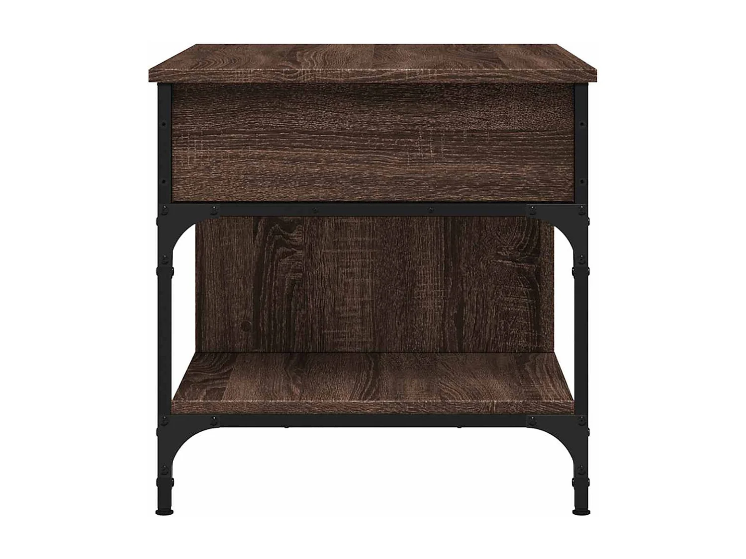 Mesa de centro-Mesa auxiliar de madera maciza reciclada 80x80x40 cm SHL3496