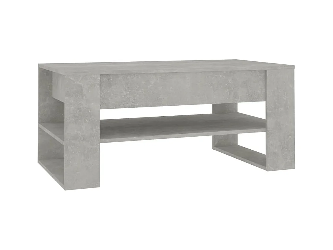 Table basse salon-Table d'appoint Gris béton 102x55x45 cm Bois d'ingénierie SHL94939