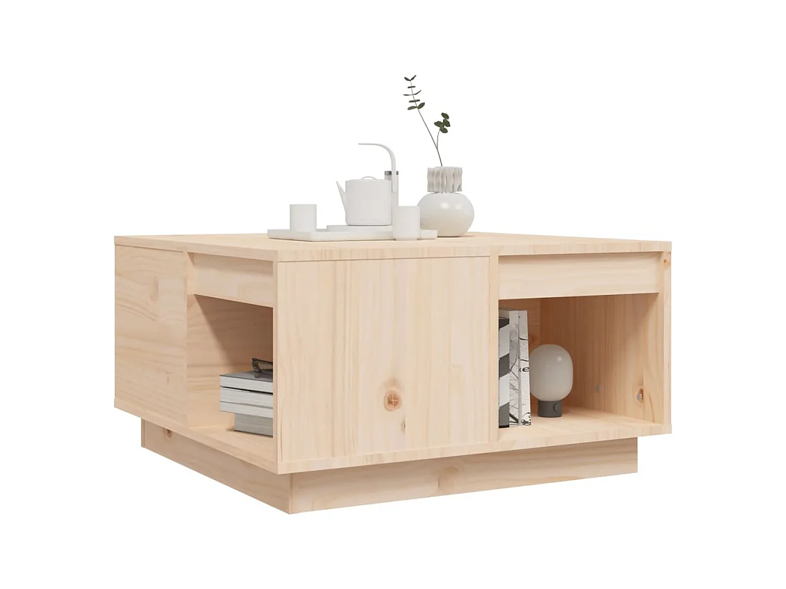 Table basse salon-Table d'appoint 60x61x32,5 cm Bois massif de pin SHL53478