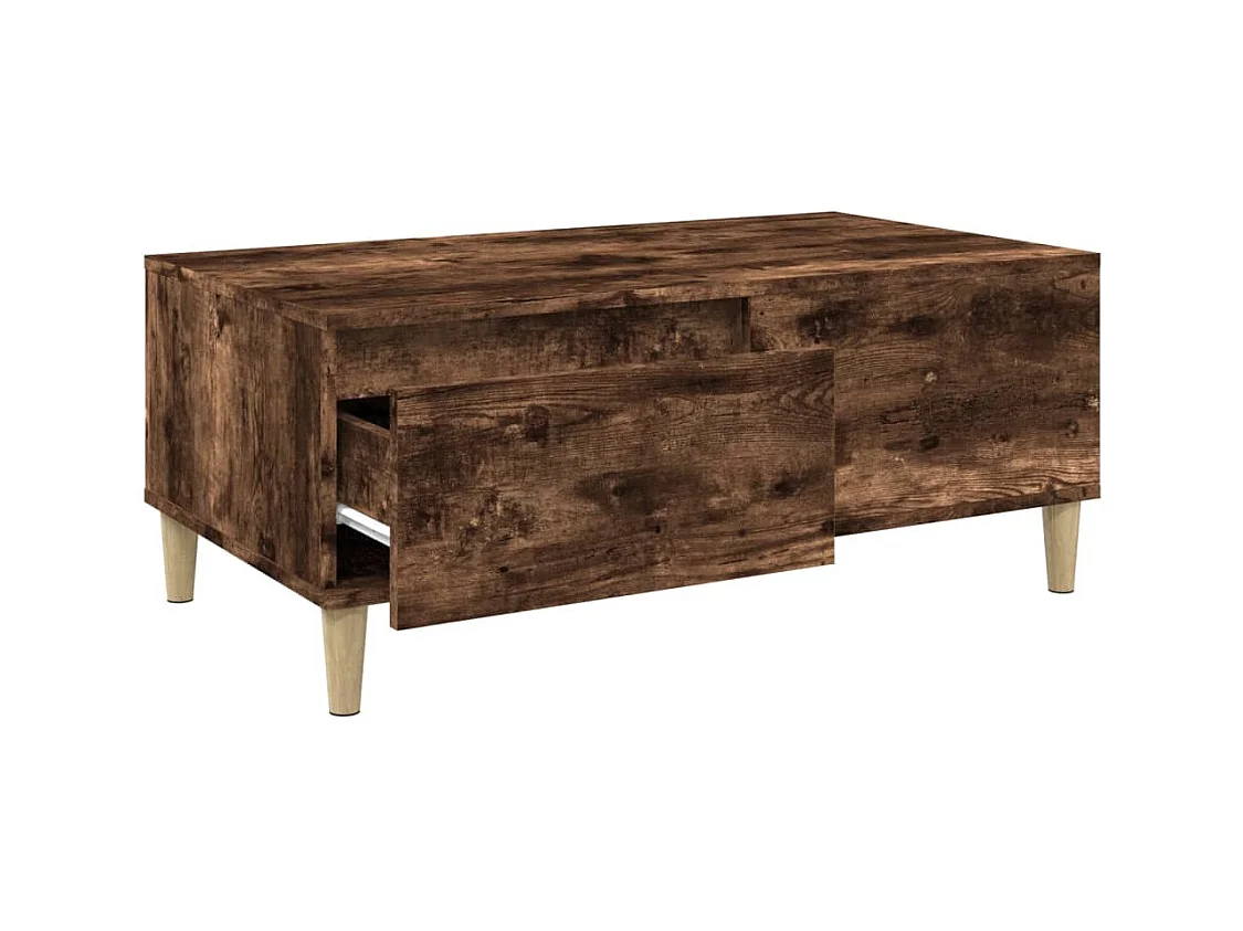 Table basse salon-Table d'appoint Chêne fumé 90x50x36,5 cm Bois d'ingénierie SHL48100