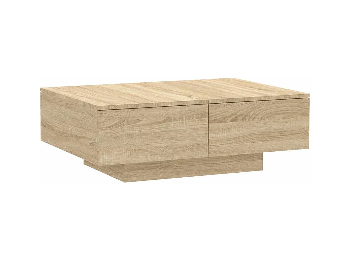 Table basse salon-Table d'appoint chêne sonoma 90x60x31 cm bois d'ingénierie SHL42431