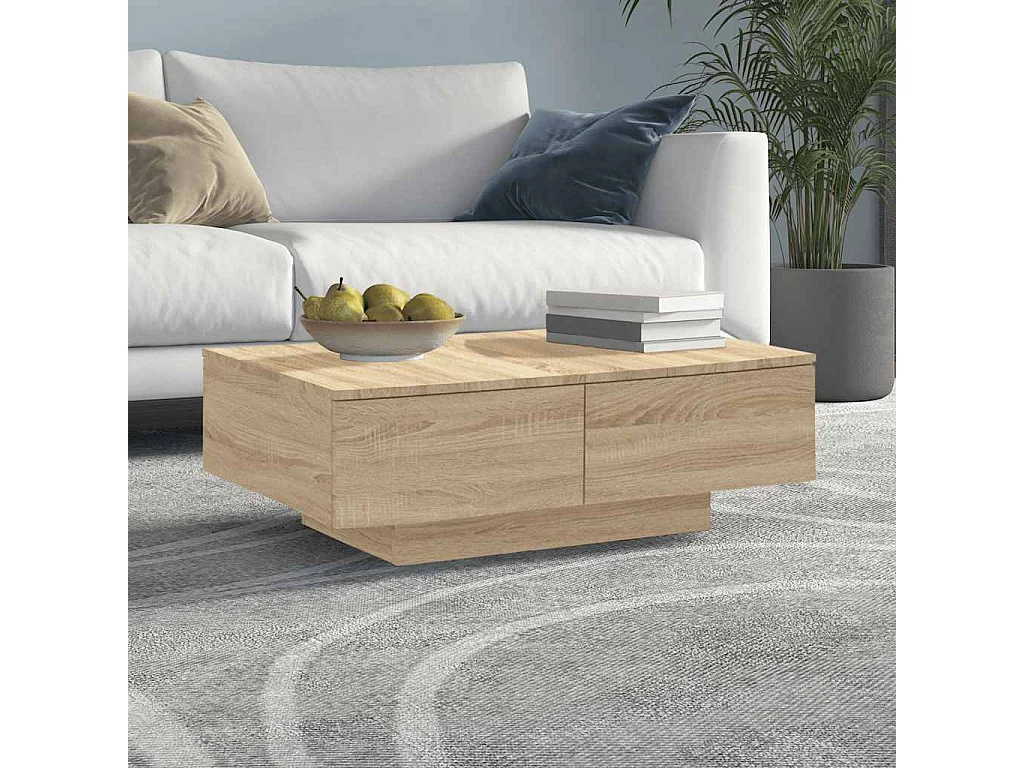 Couchtisch-Sofatisch-Beistelltische Sonoma-Eiche 90x60x31 cm Holzwerkstoff SHL10454