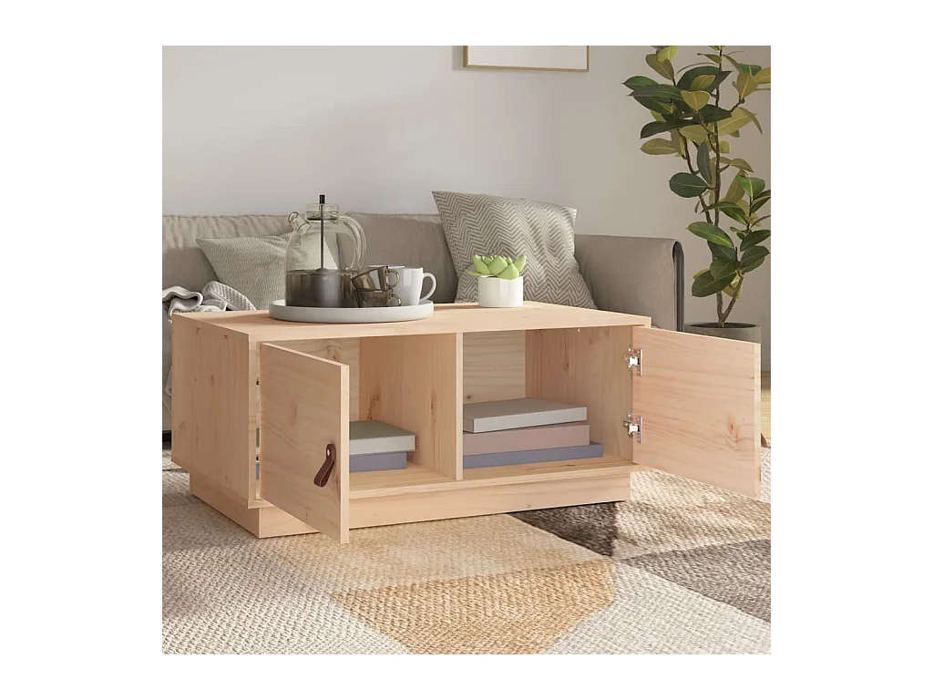 Mesa de centro | Mesa auxiliar madera contrachapada negro 90x44,5x45 cm SHL3571