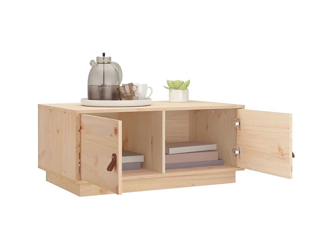 Mesa de centro | Mesa auxiliar madera contrachapada negro 90x44,5x45 cm SHL3571