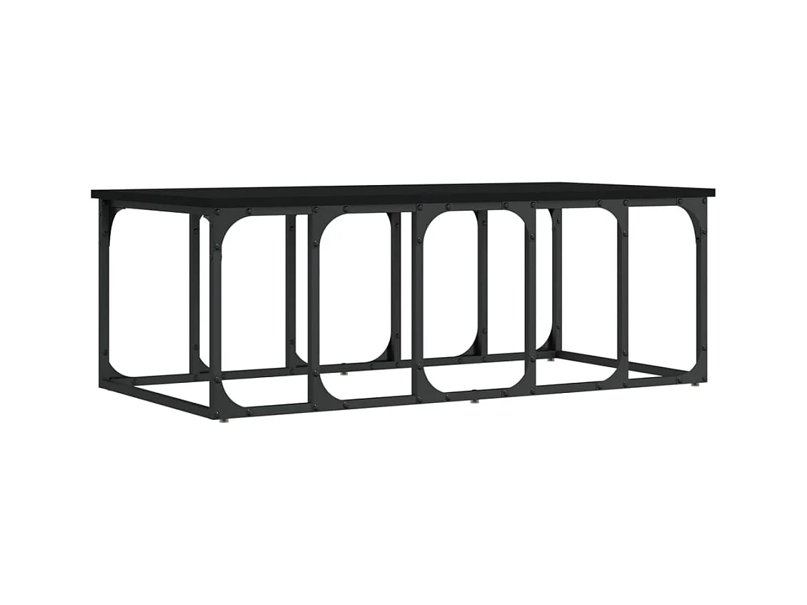 Mesa de centro | Mesa de apoio 100x50x35.5 cm derivados de madeira preto