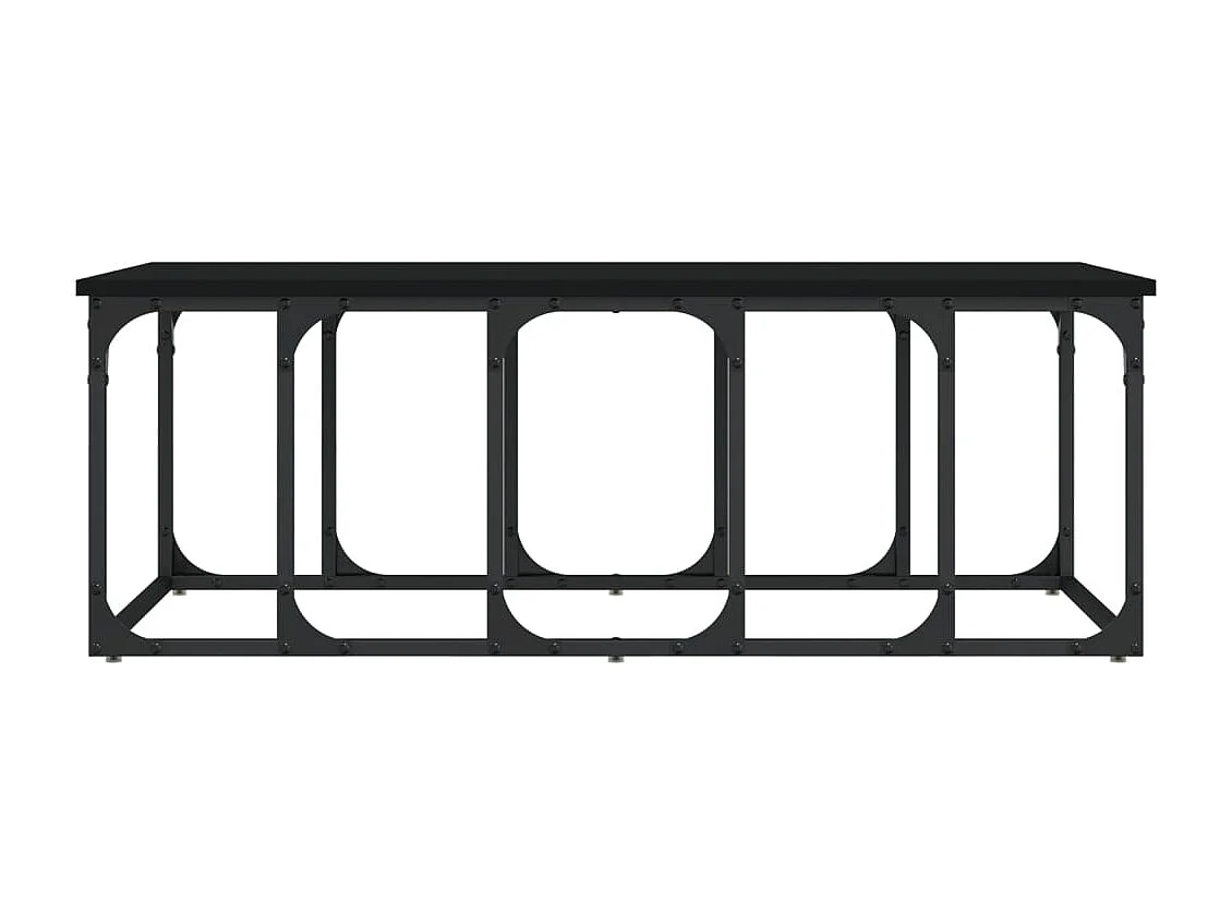 Tavolino da Salotto-Tavolino da Caffè Laterale Nero 100x50x35.5 cm in Legno Multistrato SHL24792