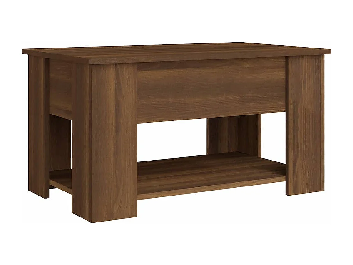 Mesa de centro | Mesa auxiliar madera de ingeniería roble marrón 79x49x41 cm SHL3318