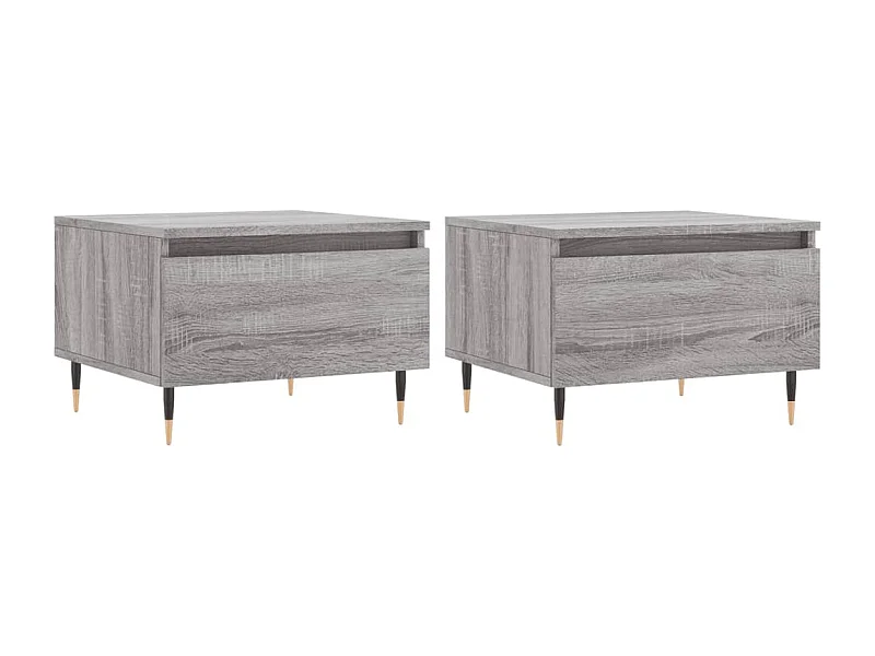 Mesa de centro | Mesa auxiliar madera maciza de mango gris claro 80x54x40 cm SHL4910