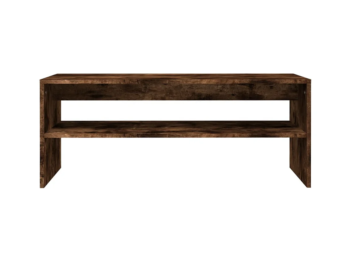 Table basse salon-Table d'appoint Chêne fumé 100x40x40 cm Bois d'ingénierie SHL73989