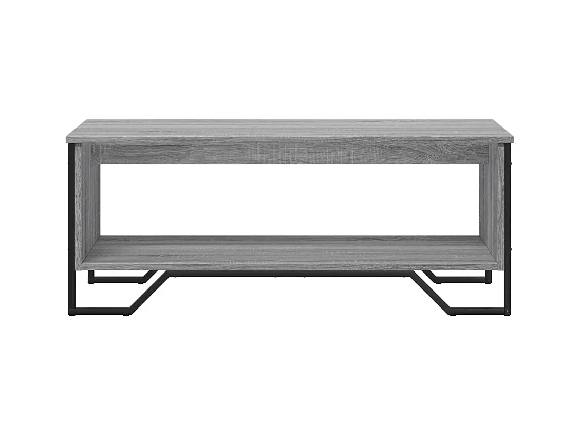 Mesa de centro-Mesa auxiliar madera maciza de mango negro marrón 80x50x40 cm SHL181