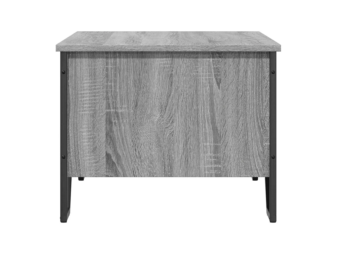 Mesa de centro-Mesa auxiliar madera maciza de mango negro marrón 80x50x40 cm SHL181