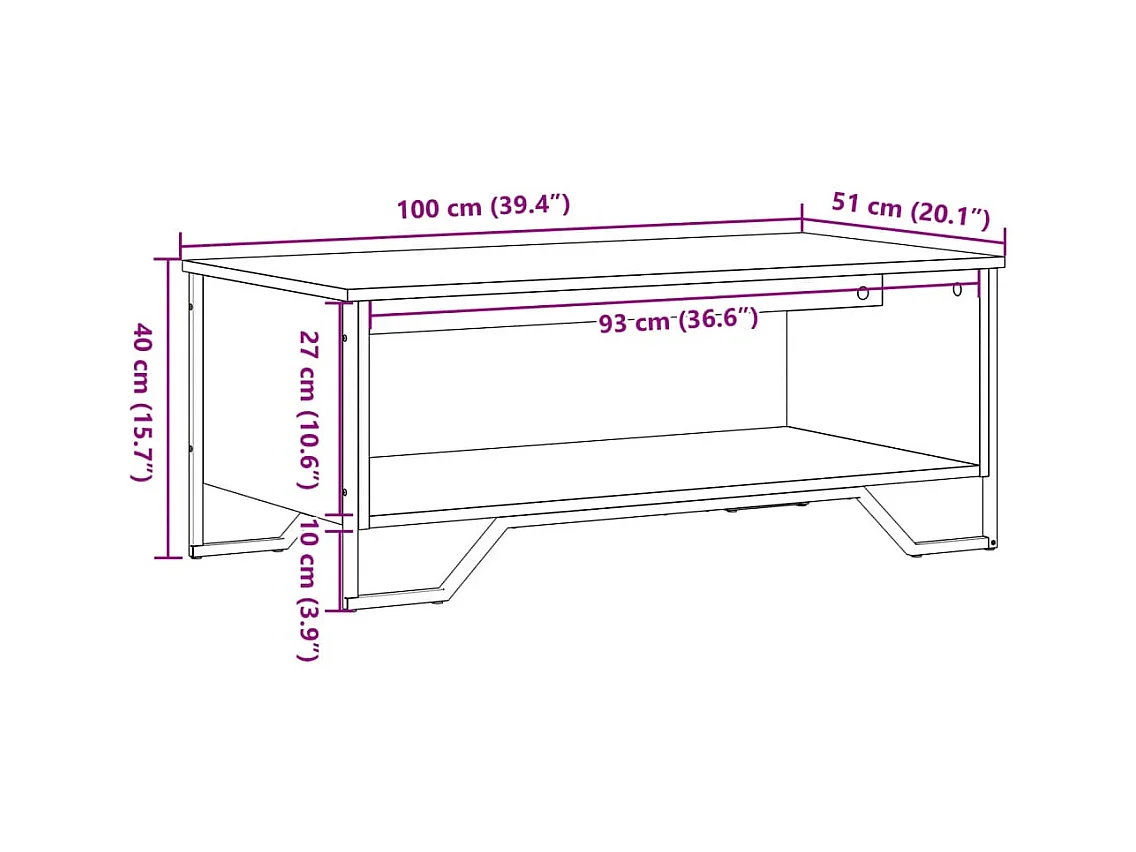Mesa de centro-Mesa auxiliar madera maciza de mango negro marrón 80x50x40 cm SHL181