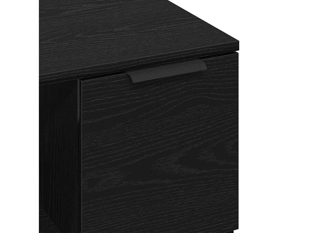 Tavolino da Salotto-Tavolino da Caffè Laterale with Drawer Rovere nero 50x50x36 cm SHL26401