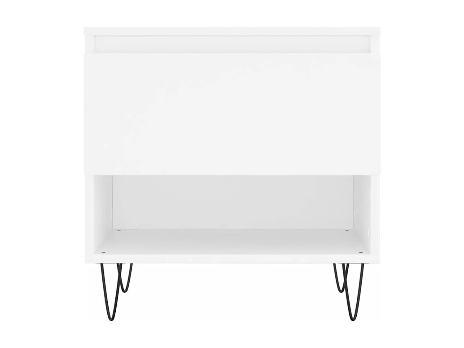 Lot de 2 Tables basses-Tables d'appoint blanc 50x46x50 cm bois d'ingénierie SHL73131