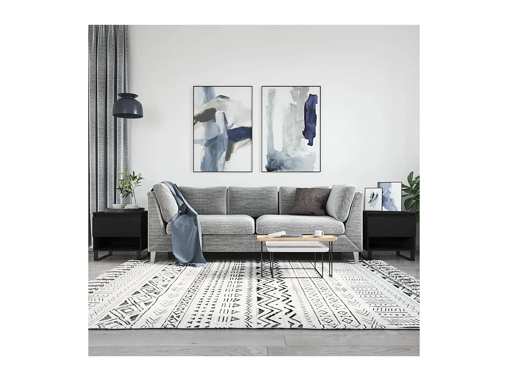 Mesa de centro | Mesa auxiliar multicolor 100x50x35 cm madera maciza reciclada SHL3390