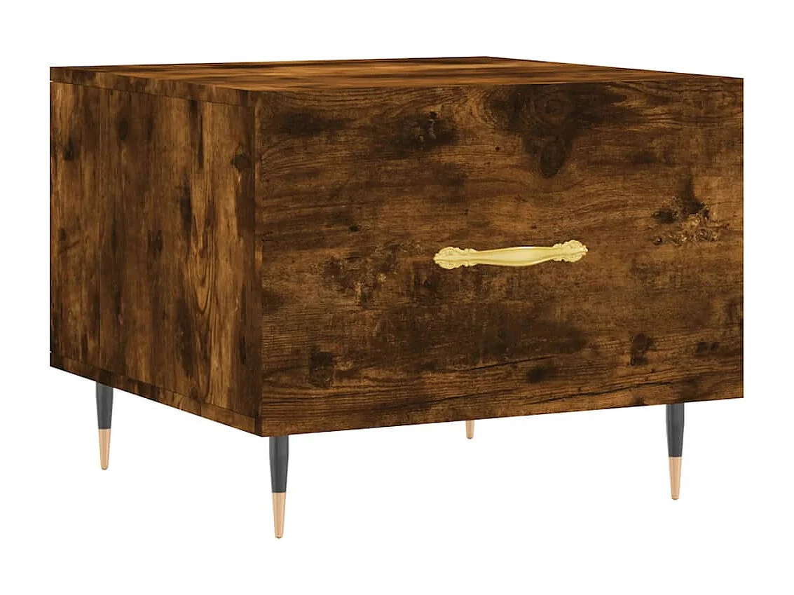 Tables basses salon-Tables d'appoint 2 pcs chêne fumé 50x50x40 cm bois d'ingénierie SHL84776