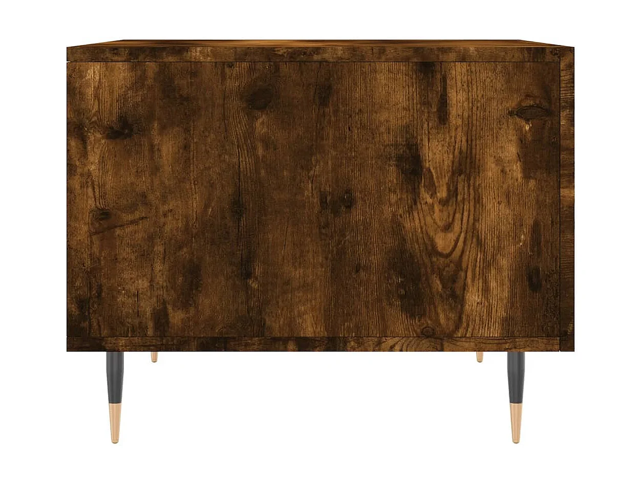 Tables basses salon-Tables d'appoint 2 pcs chêne fumé 50x50x40 cm bois d'ingénierie SHL84776