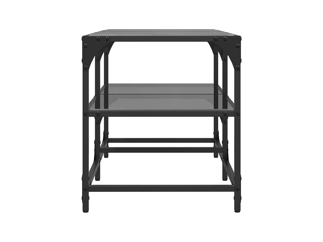 Mesa de centro-Mesa auxiliar madera contrachapada blanco 60x60x30 cm SHL4953