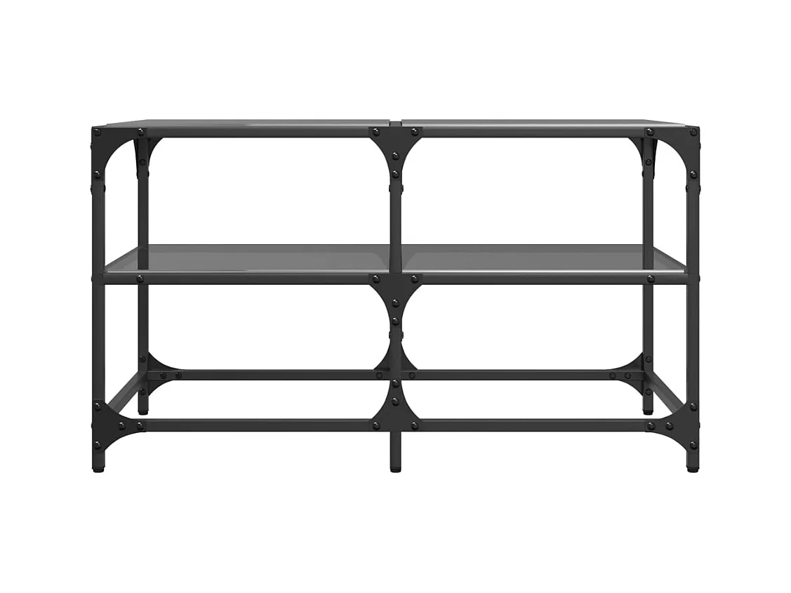 Mesa de centro-Mesa auxiliar madera contrachapada blanco 60x60x30 cm SHL4953