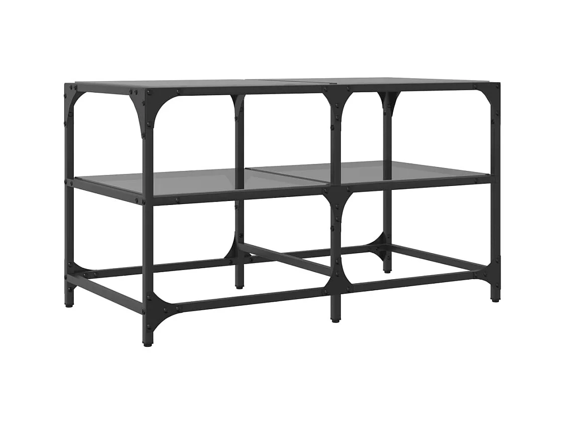 Mesa de centro-Mesa auxiliar madera contrachapada blanco 60x60x30 cm SHL4953