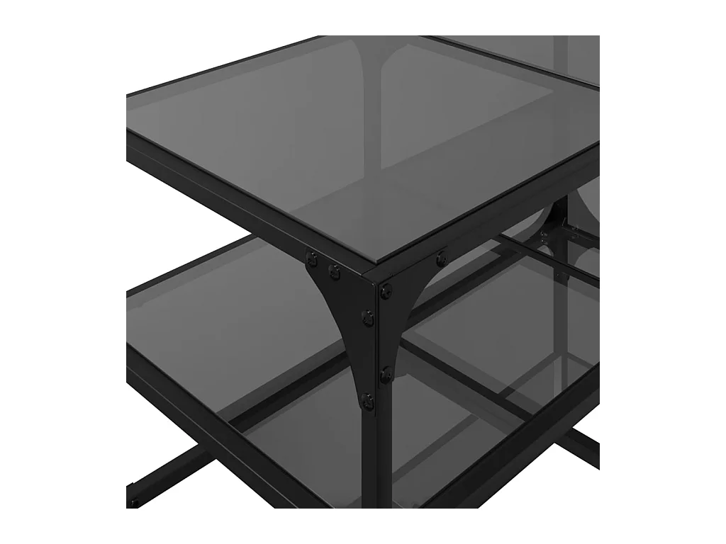 Mesa de centro-Mesa auxiliar madera contrachapada blanco 60x60x30 cm SHL4953