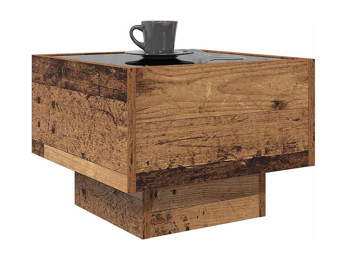 Couchtisch-Wohnzimmertisch-Beistelltische Altholz 40x40x30 cm Holzwerkstoff SHL88944