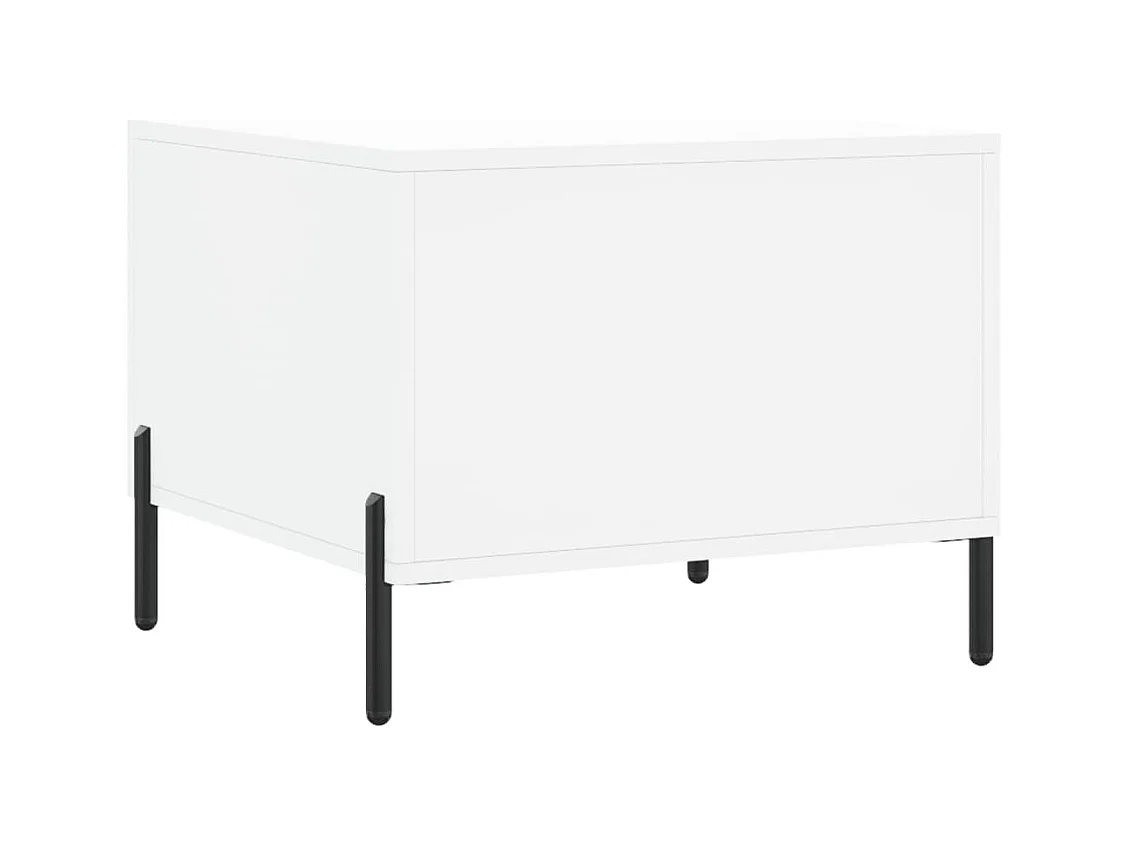 Salontafel | Woonkamertafel | Bijzettafel 50x50x40 cm bewerkt hout wit