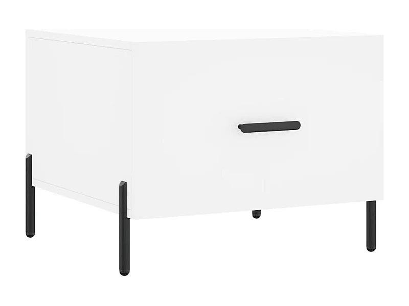 Mesa de centro | Mesa de apoio 50x50x40 cm derivados de madeira branco