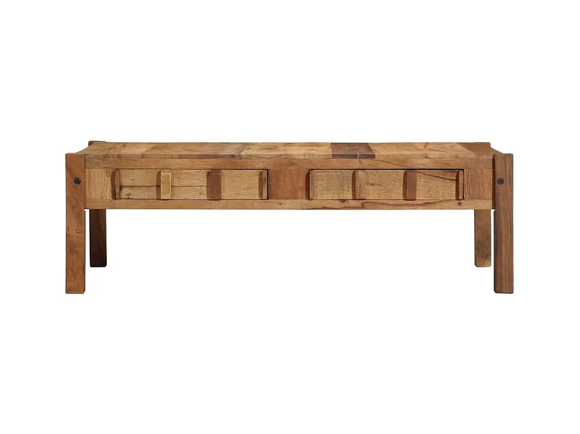 Mesa de centro | Mesa de apoio | Mesa de café com gaveta Castanho 110x55x35 cm