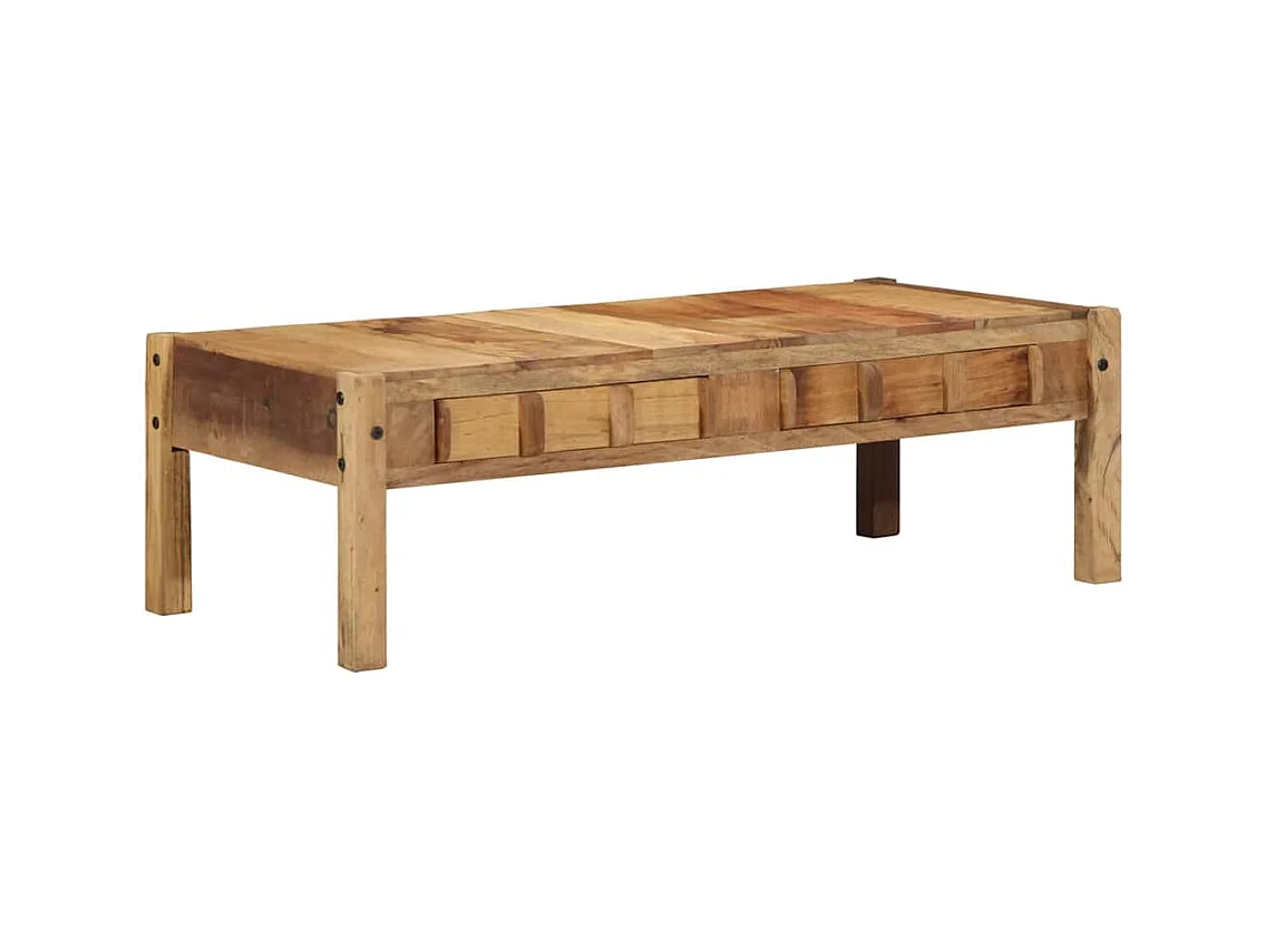 Mesa de centro | Mesa de apoio | Mesa de café com gaveta Castanho 110x55x35 cm