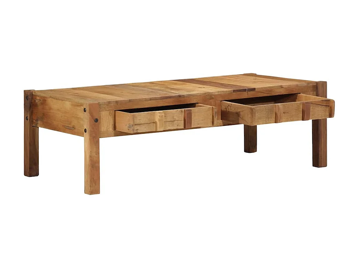 Couchtisch-Wohnzimmertisch-Beistelltische Braun 110x55x35 cm Massivholz Altholz SHL68401