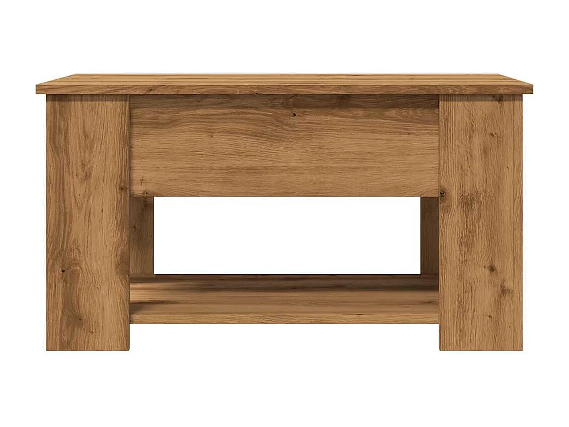 Tavolino da Salotto-Tavolino Basso Rovere Artigianale 79x49x41 cm Truciolato SHL107622
