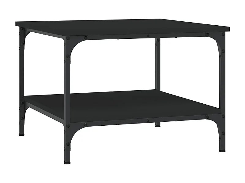 Mesa de centro | Mesa auxiliar y LED madera ingeniería roble ahumado 70x50x30cm SHL4832