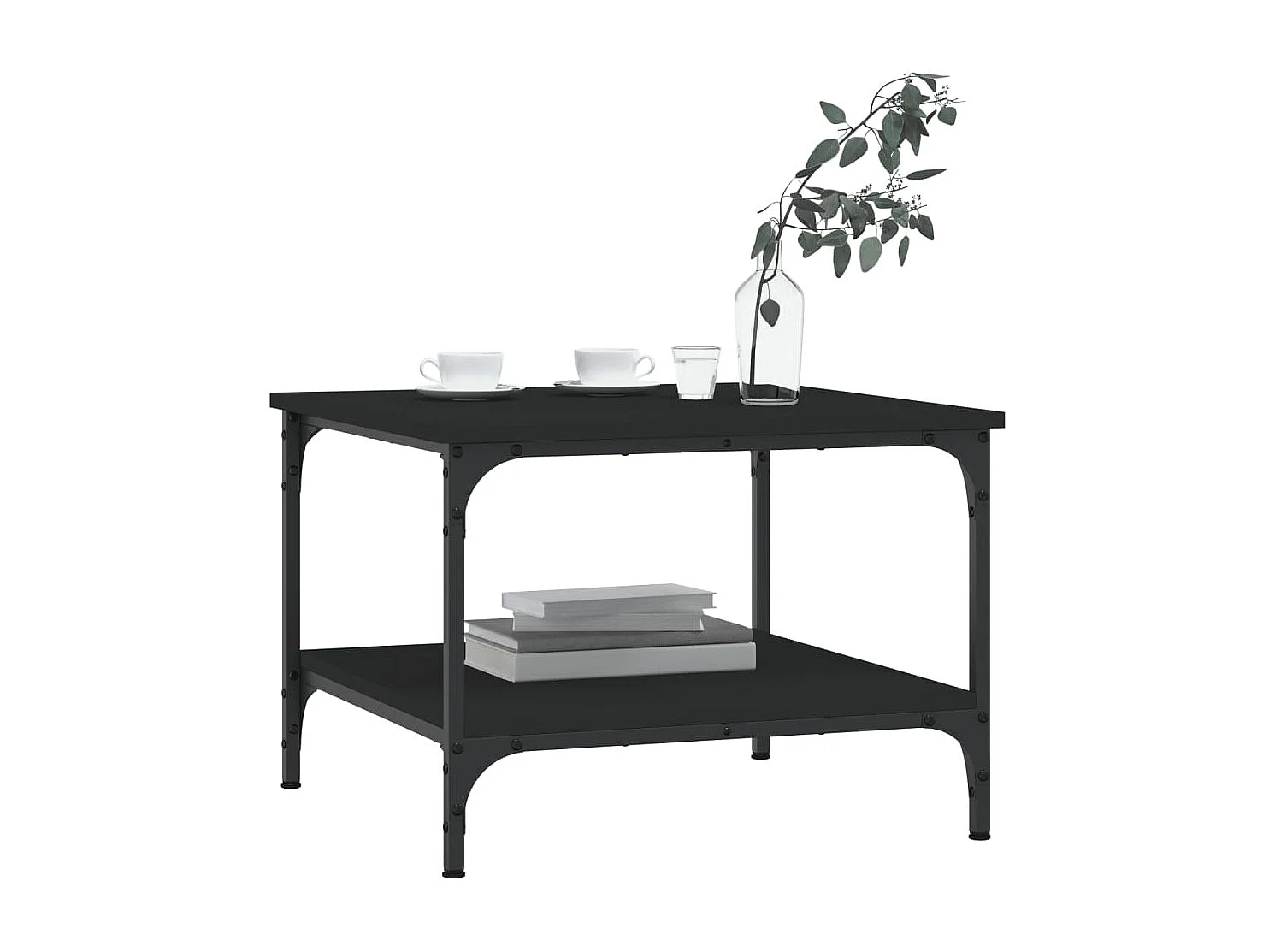 Table basse salon-Table d'appoint Noir 55x55x40 cm bois d'ingénierie SHL19471