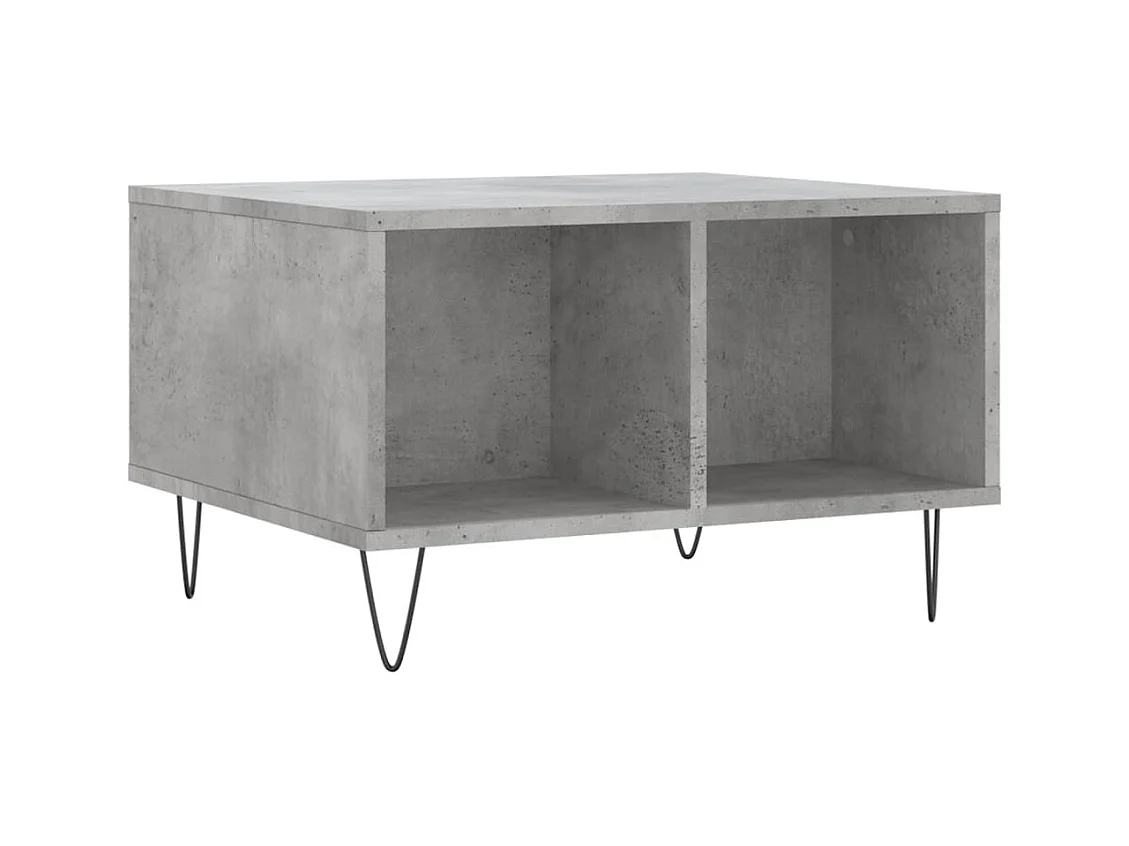 Table basse salon-Table d'appoint Gris béton 60x50x36,5 cm Bois d'ingénierie SHL12233