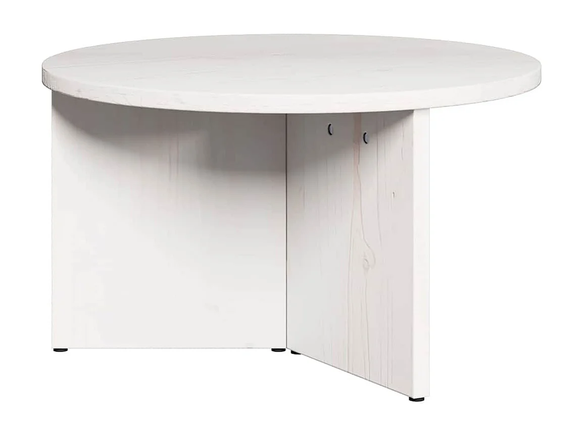 Couchtisch-Beistelltische 2er Set Weiß Massivholz Kiefer SHL65894