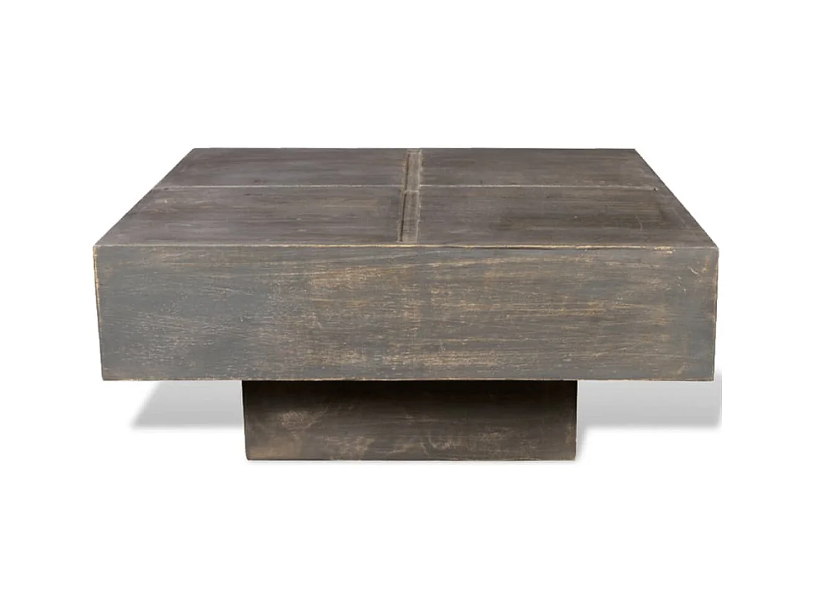 Table basse salon-Table d'appoint carrée Marron foncé Bois massif de manguier SHL18627