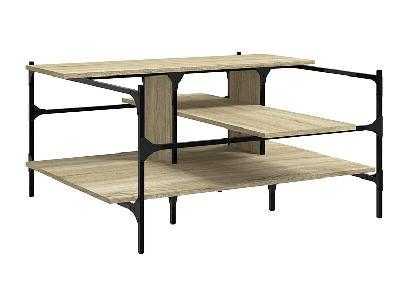 Couchtisch-Wohnzimmertisch-Beistelltische Sonoma-Eiche 100x100x48,5 cm Holzwerkstoff SHL62909