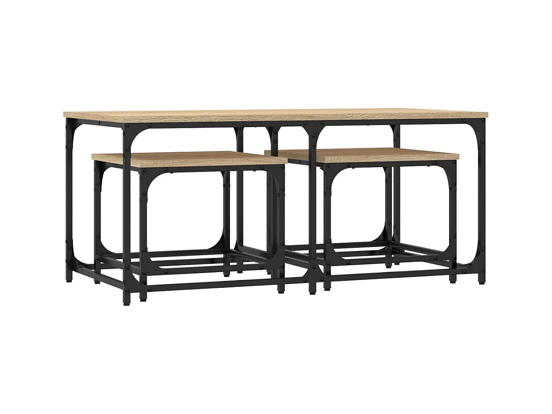 Mesa de centro-Mesa auxiliar con ruedas madera maciza reciclada 100x55x26 cm SHL1463